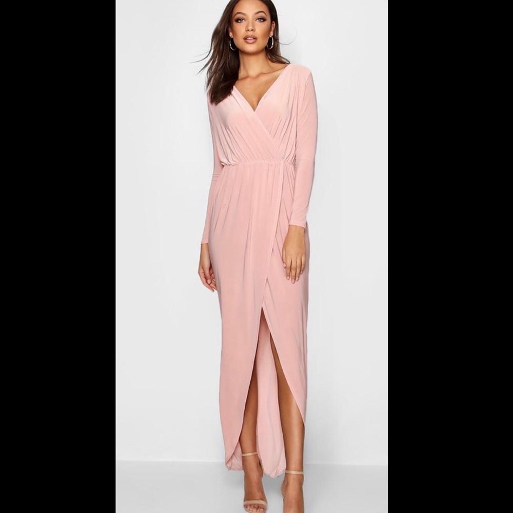 Never worn pink boohoo dress
